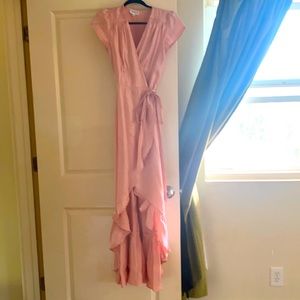 - XIX Palms Sonoma wrap dress pink bday/baby shower/boho dress size 3
